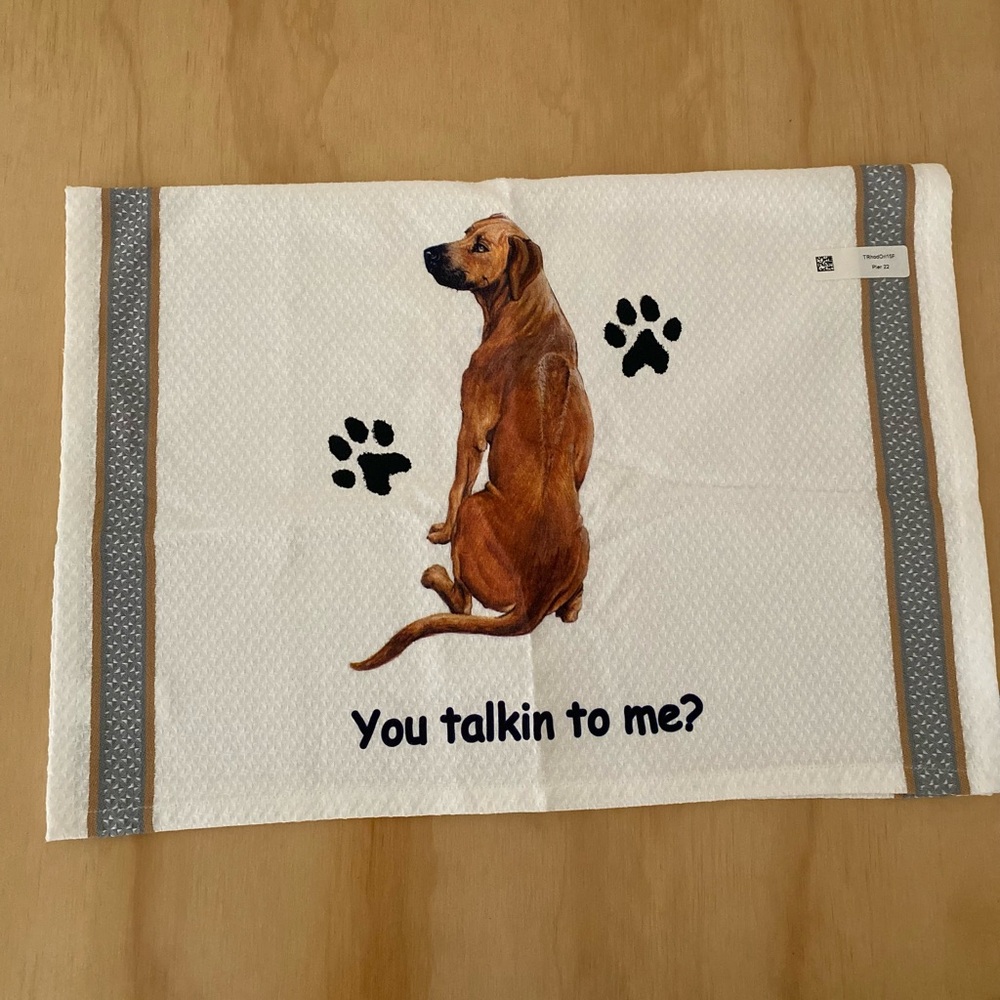 NWOT Rhodesian Ridgeback Graphic Tea Towel